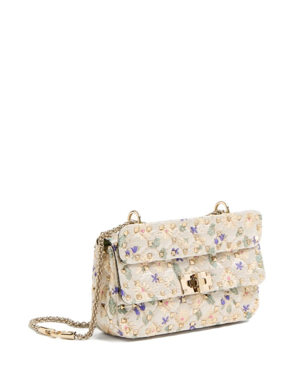 small Rockstud Spike jacquard shoulder bag - 5