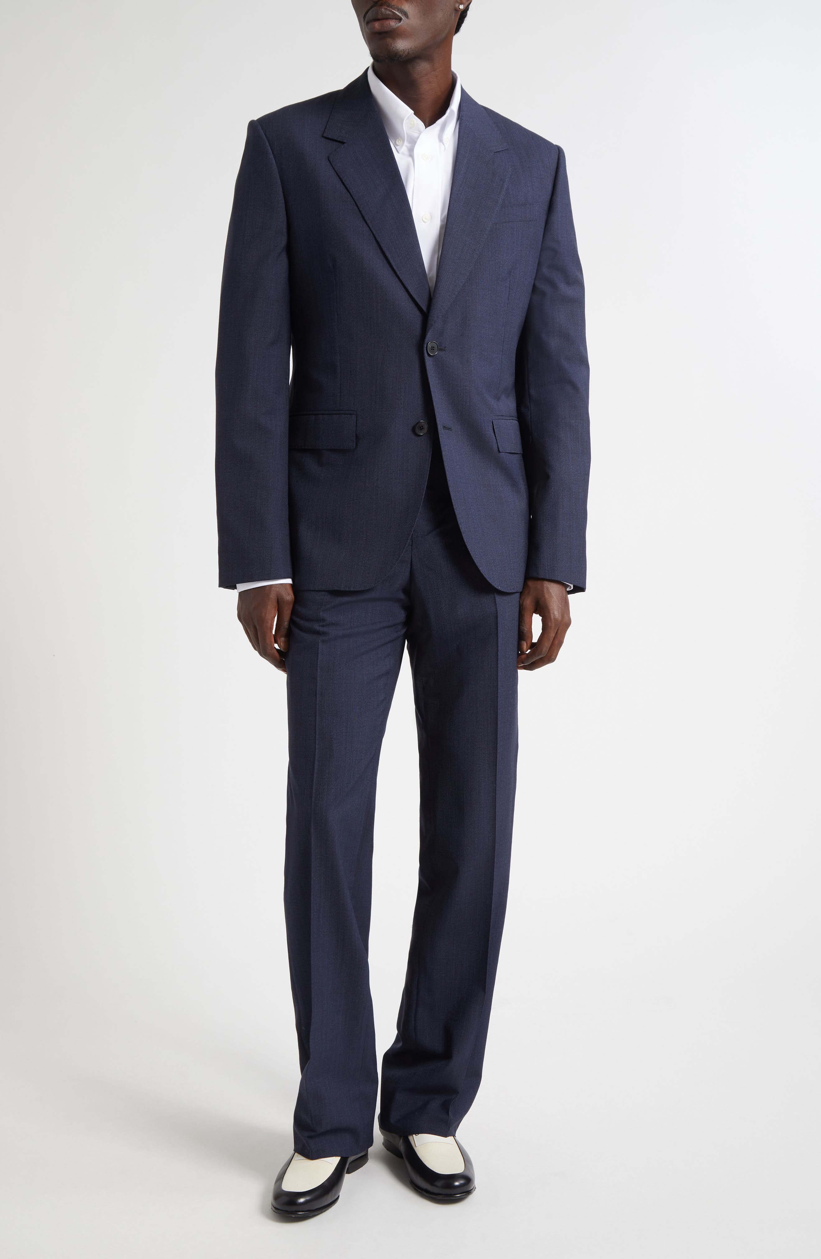 Givenchy Classic Fit Notch Lapel Wool Blazer in Dark Blue at Nordstrom - 2