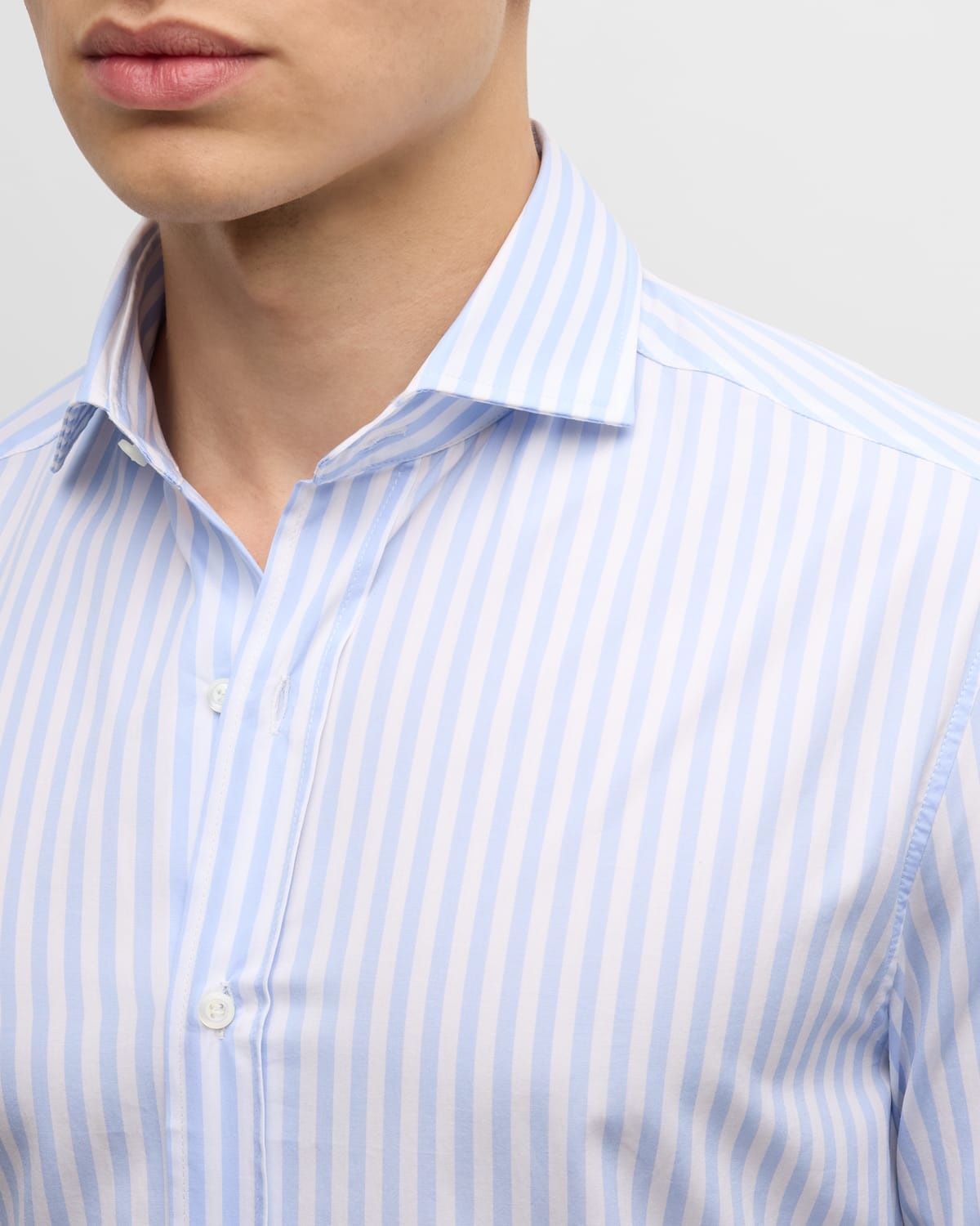 Men's Striped Button Down Shirt - 7