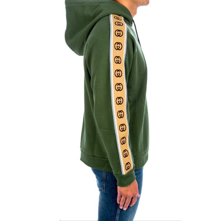 Gucci Knitted Cotton Hooded Sweater For Men Green 596230-XJBUW-3806 - 4