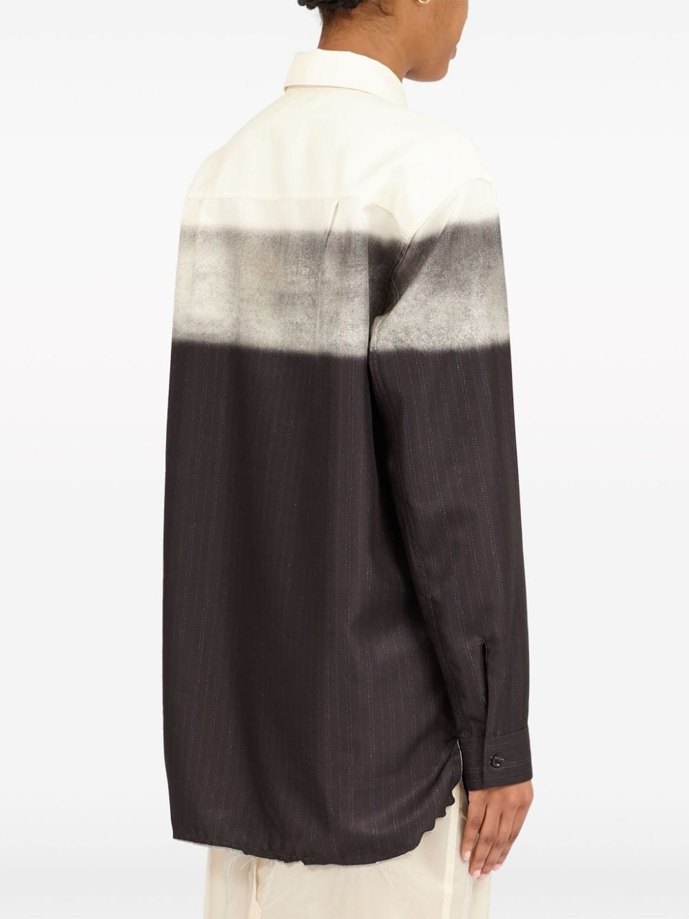 Trompe l'oeil pinstripe-print shirt - 4