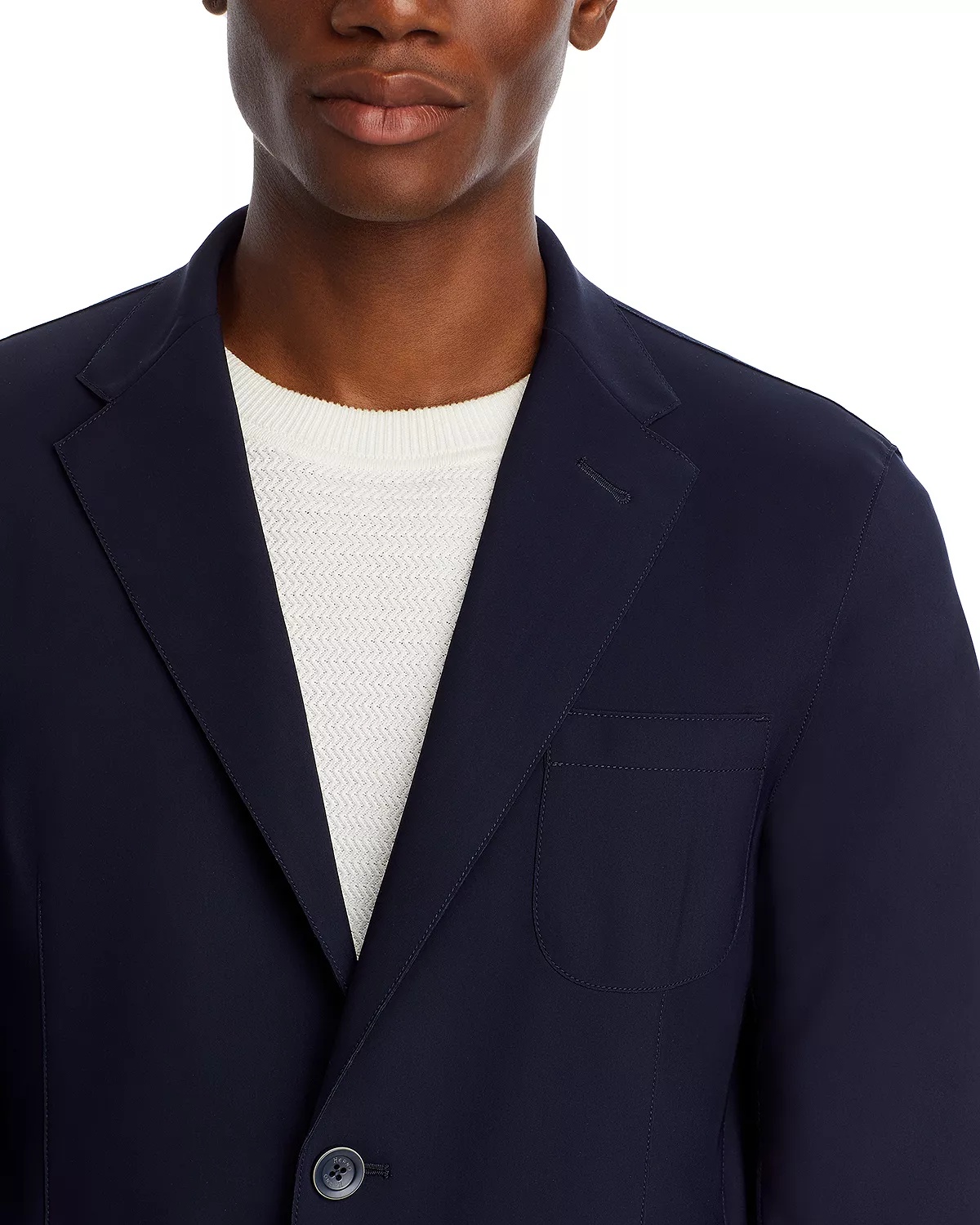 Nylon Blend Knitted Regular Fit Blazer - 6