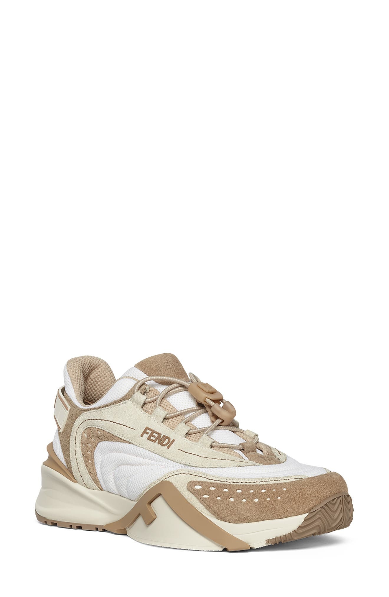 Fendi Flow Sneaker in F1R93 White/Biscuit at Nordstrom - 1