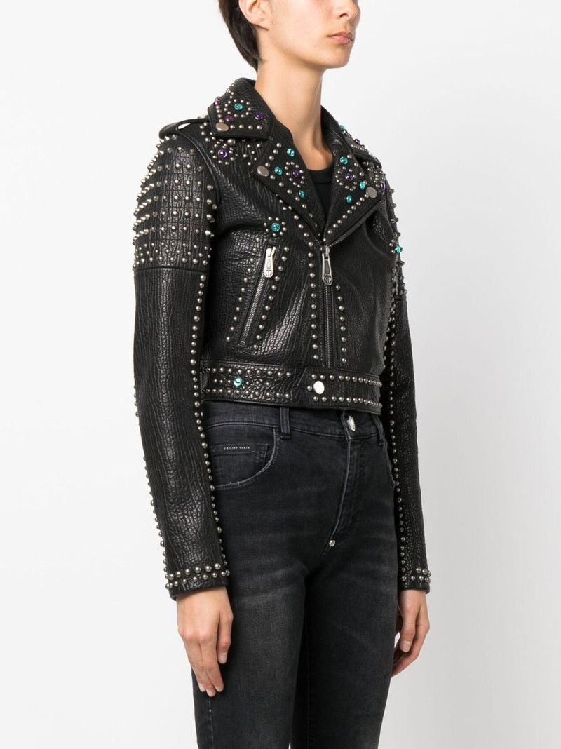 studded leather biker jacket 4