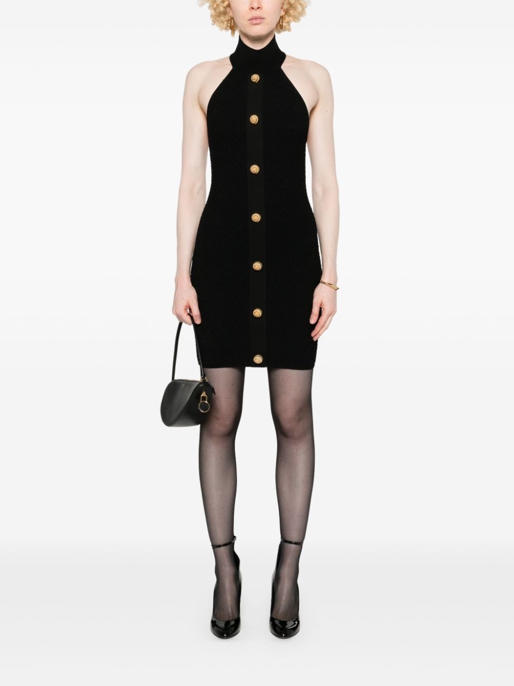 halterneck mini dress - 2
