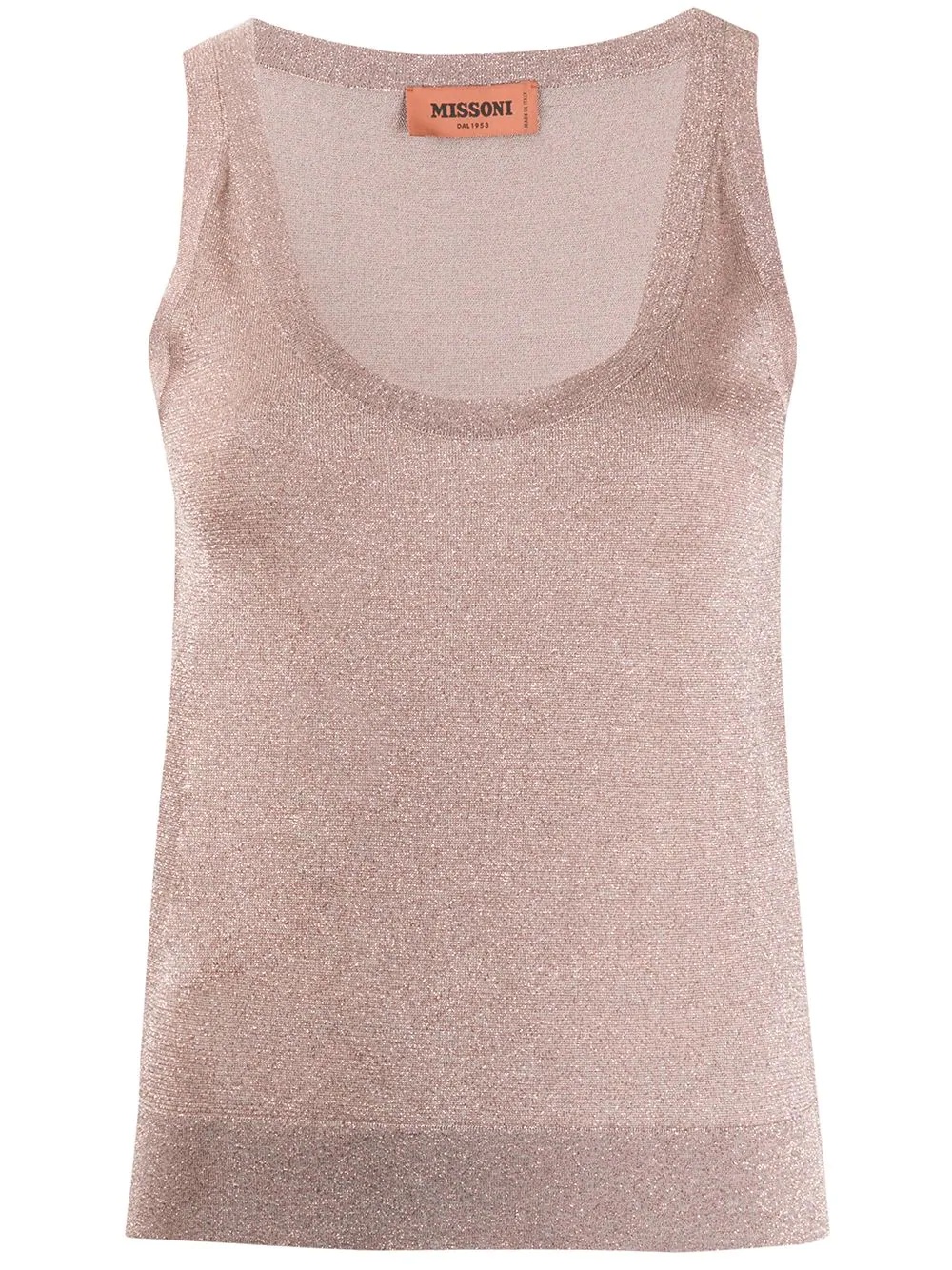 sparkle-effect tank top - 1