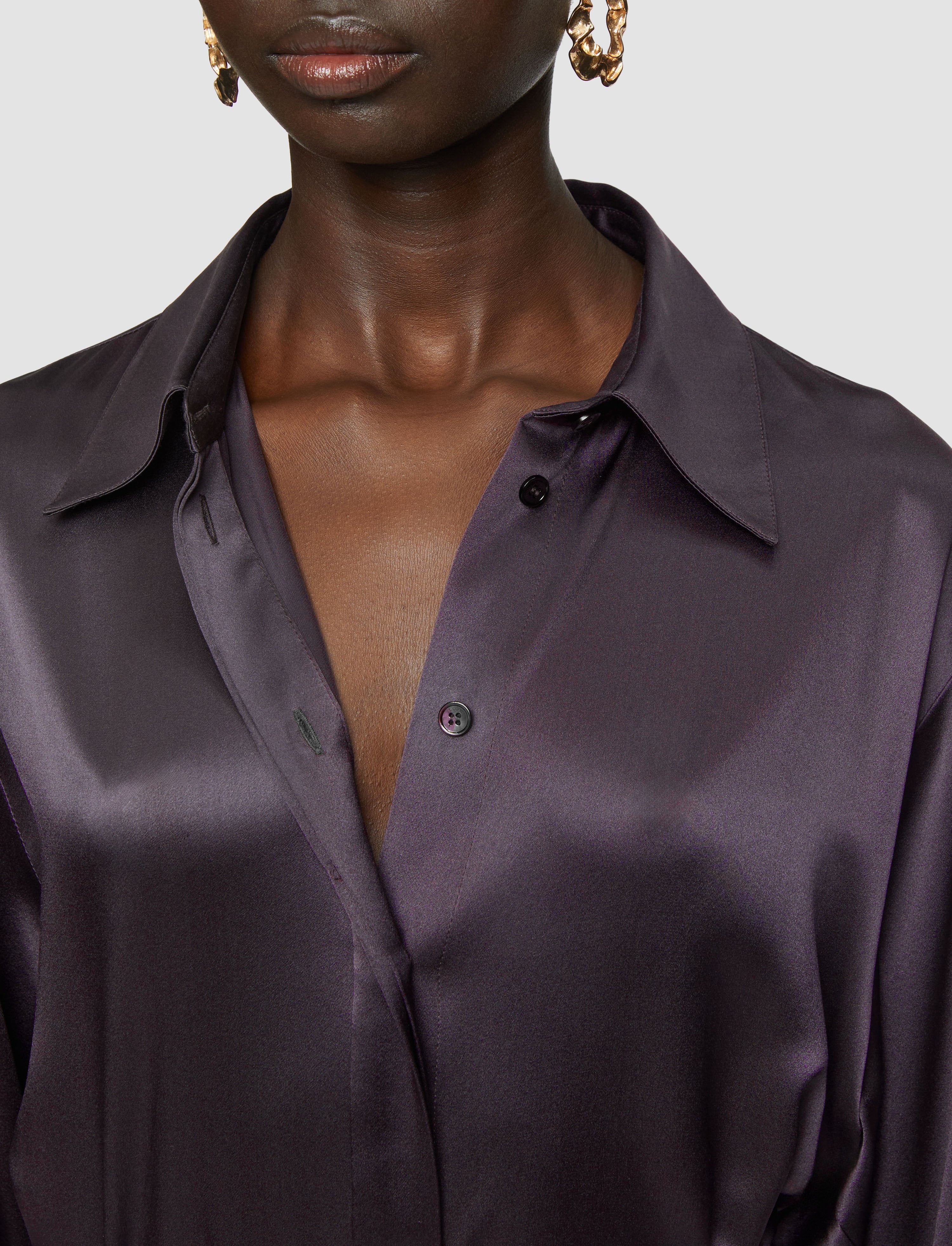 Cyprien Silk Satin Dress - 4