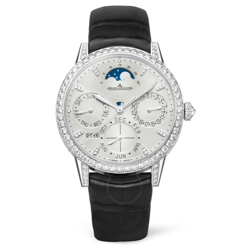 Jaeger LeCoultre Rendez-vous Perpetual Calendar 18K White Gold Diamond Men's Watch Q3493420 - 1