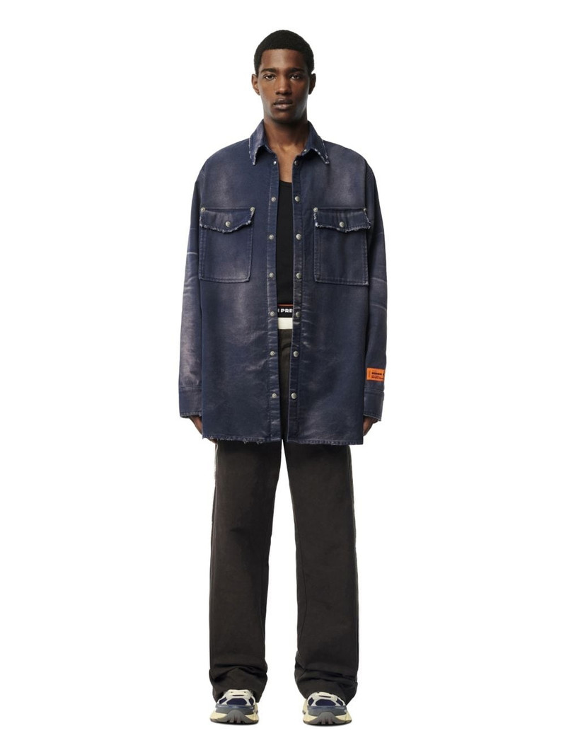 Heron Preston Distressed Canvas Ls Shirt outlook