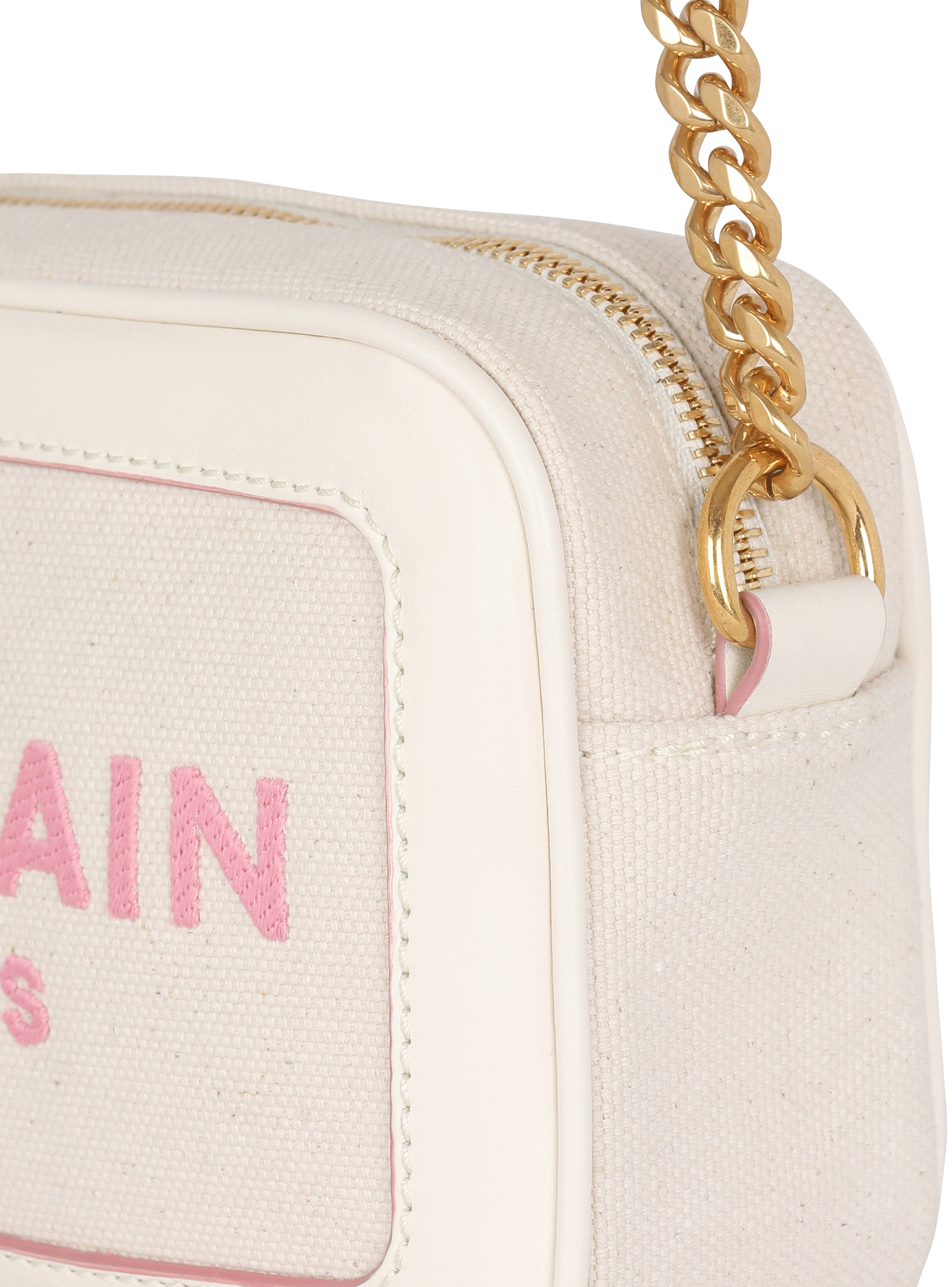 B-Army canvas clutch bag with leather details - 6