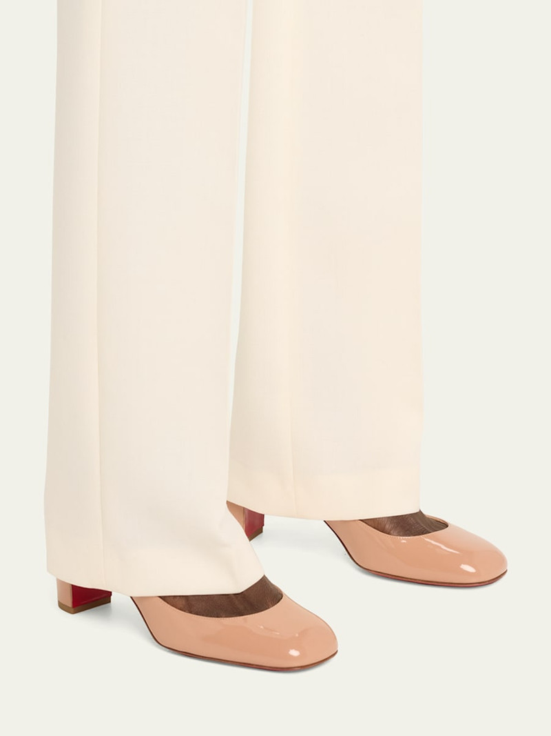 Christian Louboutin 70mm Cadrilla Patent Block-Heel Pumps outlook