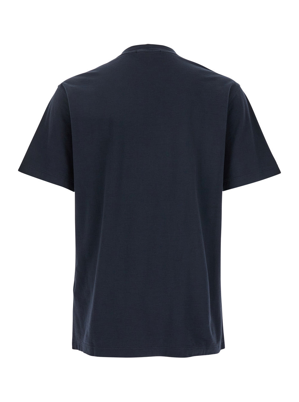 Stone Island Men Blue Crewneck T-Shirt With Logo Patch On The Front In Cotton Man - 2