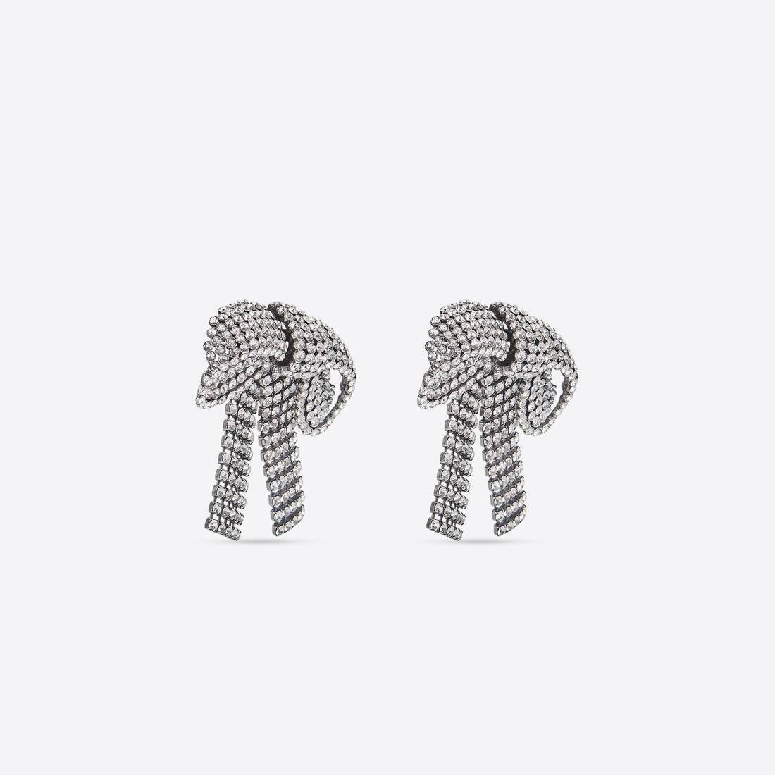 Women's Bow Earrings in Silver - 2