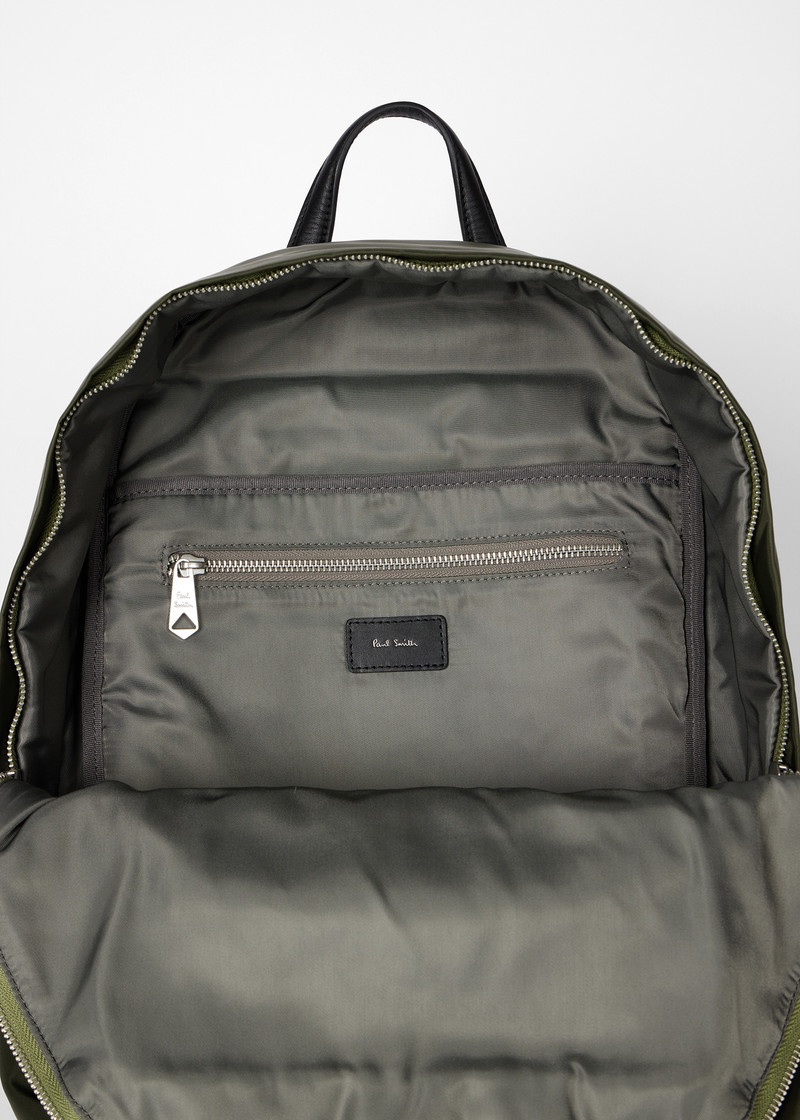 Green 'Laser Stripe' Recycled Nylon Backpack 9