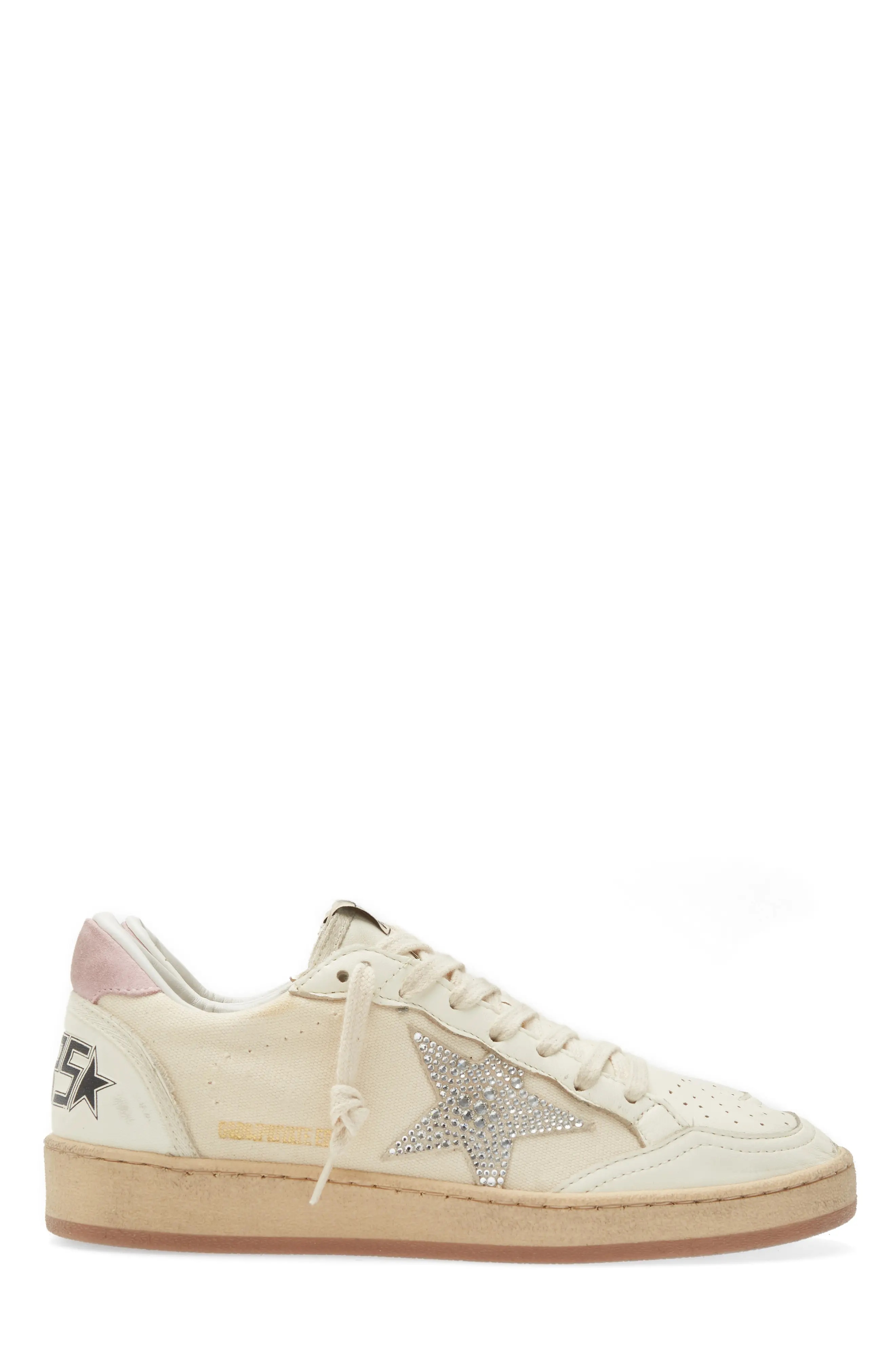 Ball Star Low Top Sneaker in Canvas/Crystal/Pink - 3