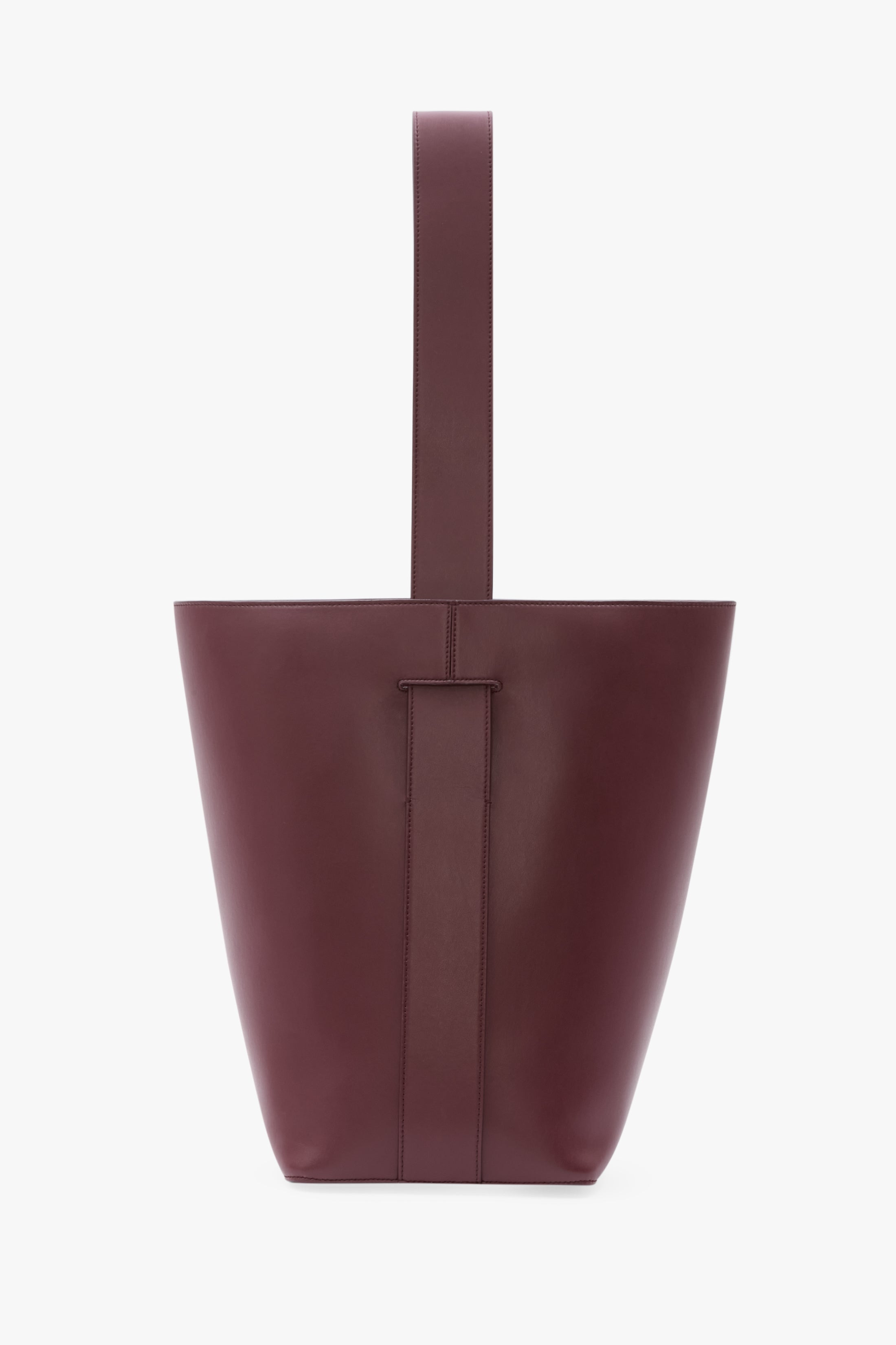 Dia Bucket Bag In Burgundy Smooth Leather - 4