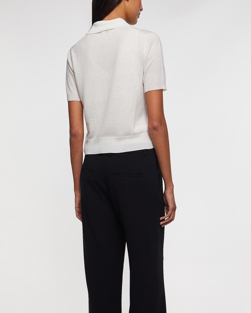 Sweater Collared Button-Front  Offwhite - 4