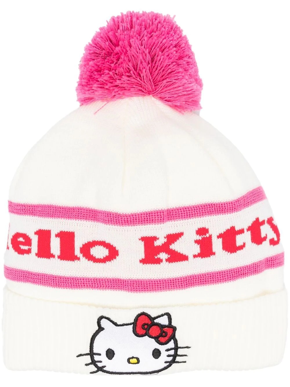 x Hello Kitty logo-patch beanie - 1