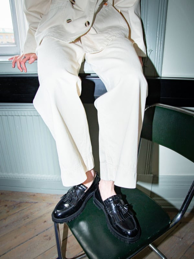 Nudie Jeans Suki Workwear Sailor Pants Ecru outlook