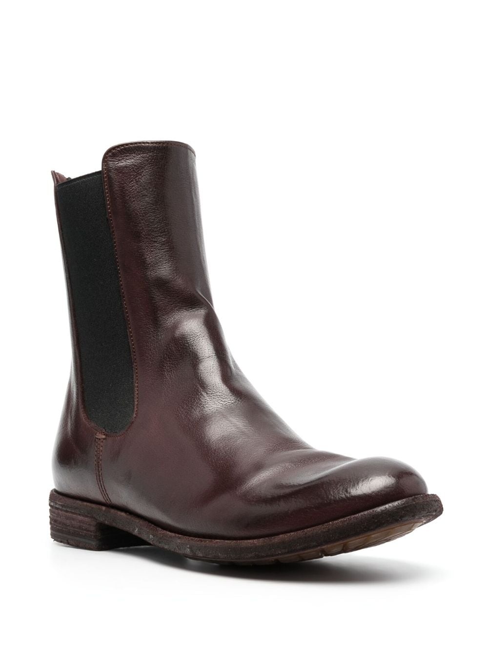 elasticated-panels leather boots - 2
