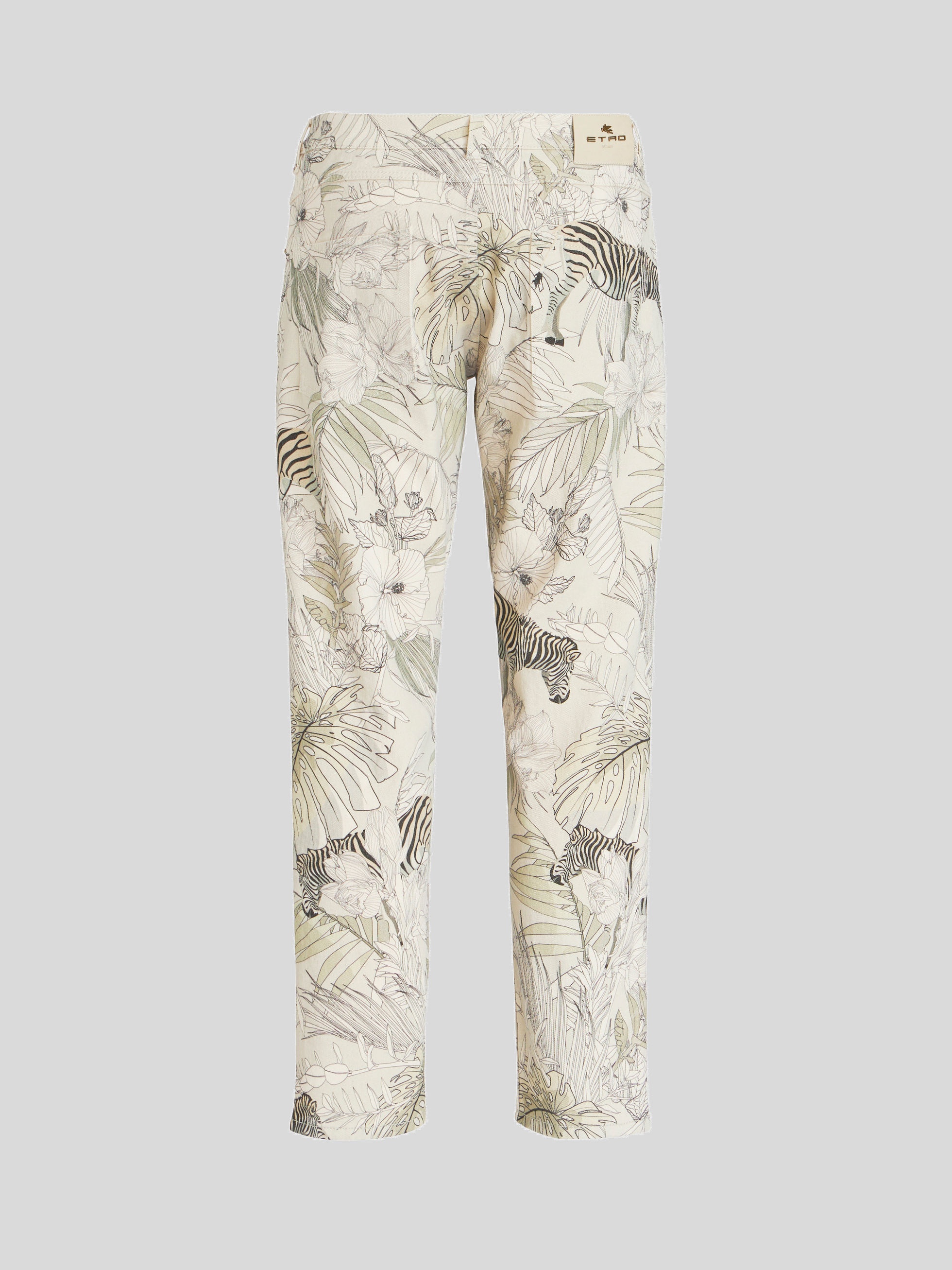 JEANS WITH TROPICAL PRINT AND ZEBRAS - 5
