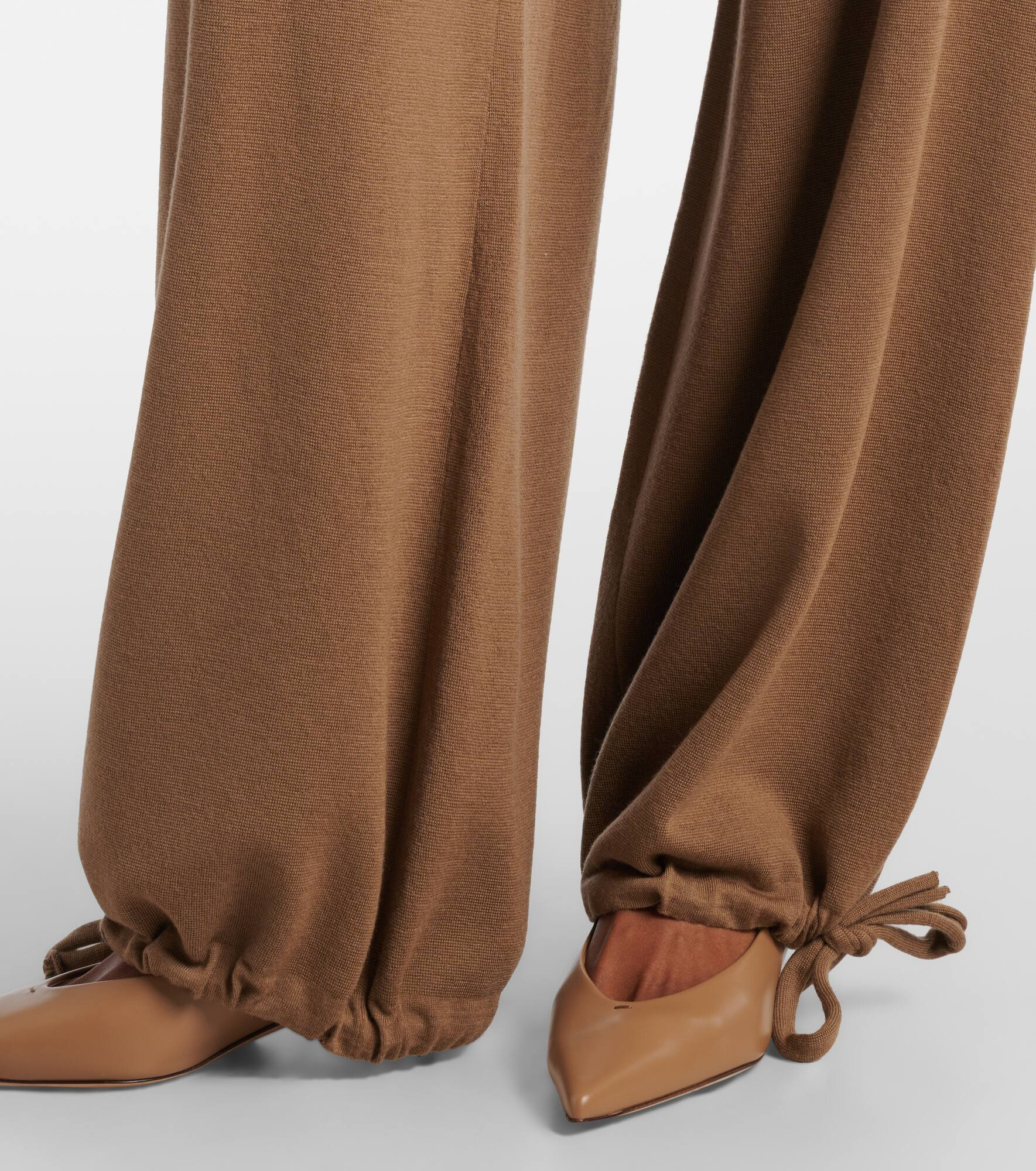 Wool wide-leg pants - 5