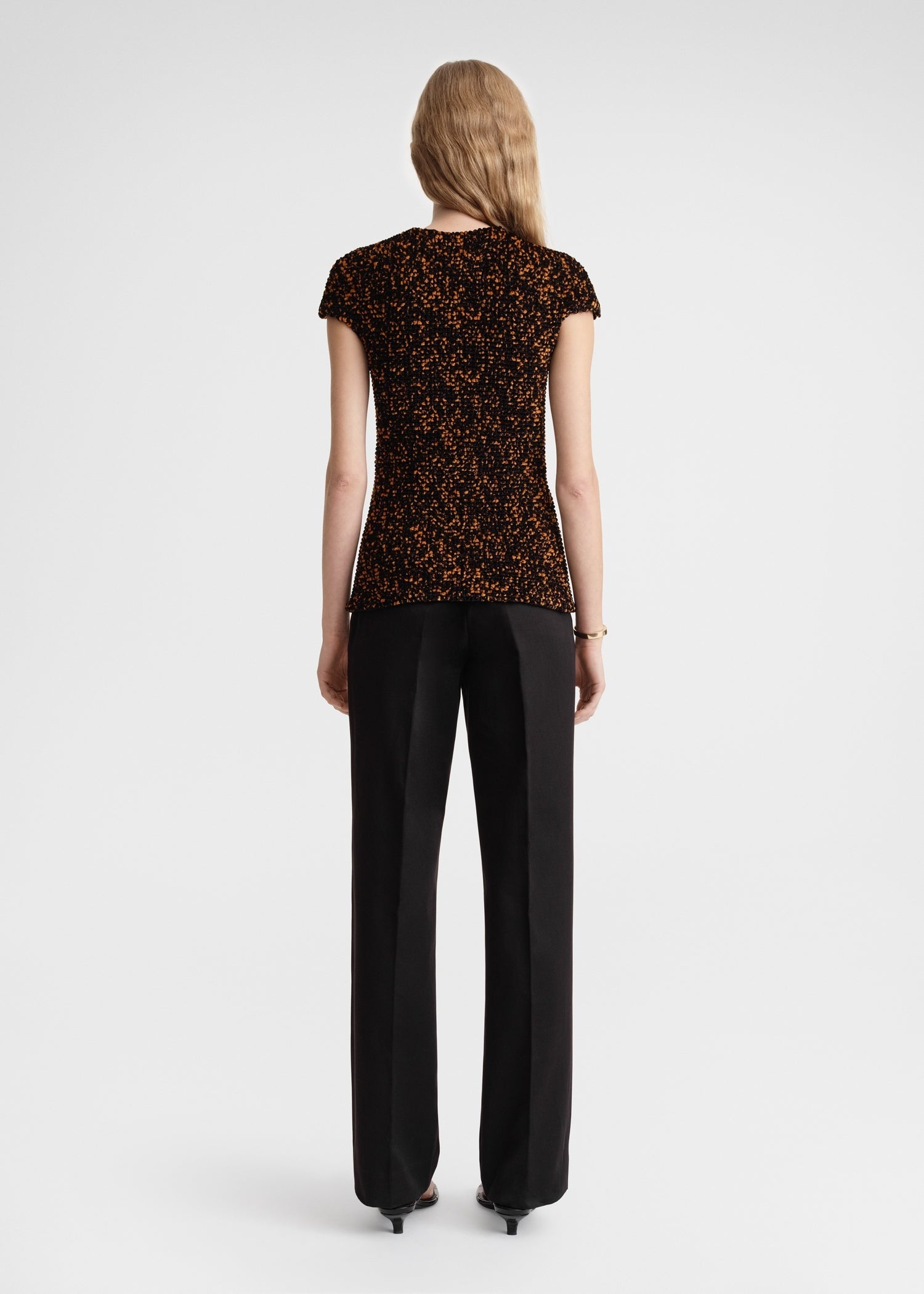 Smocked velour top tortoise - 5