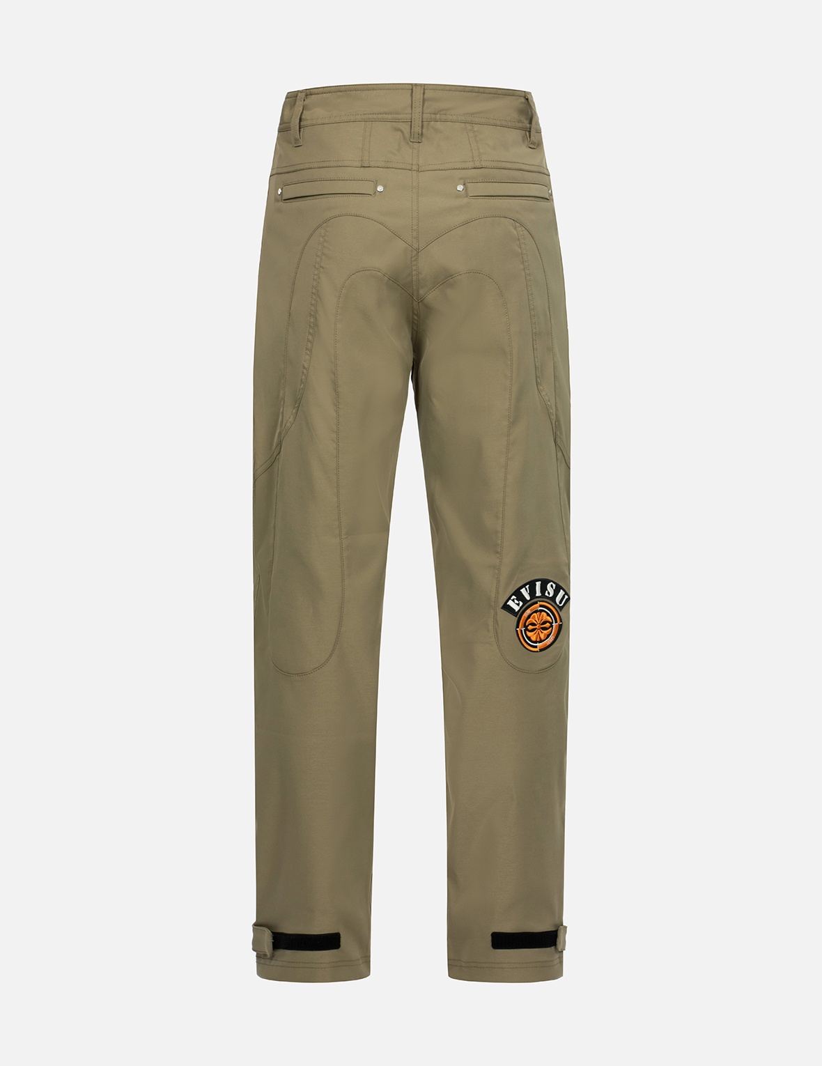 DAICOCK INSERT AND KAMON APPLIQUÉ LOOSE FIT PATCHWORK PANTS - 2