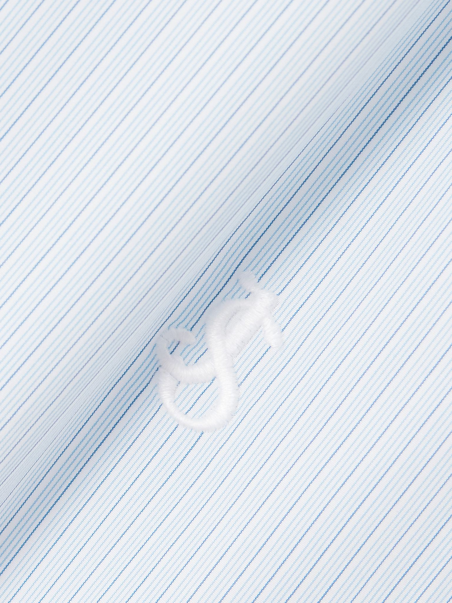 Striped cotton-poplin shirt Light blue - 4