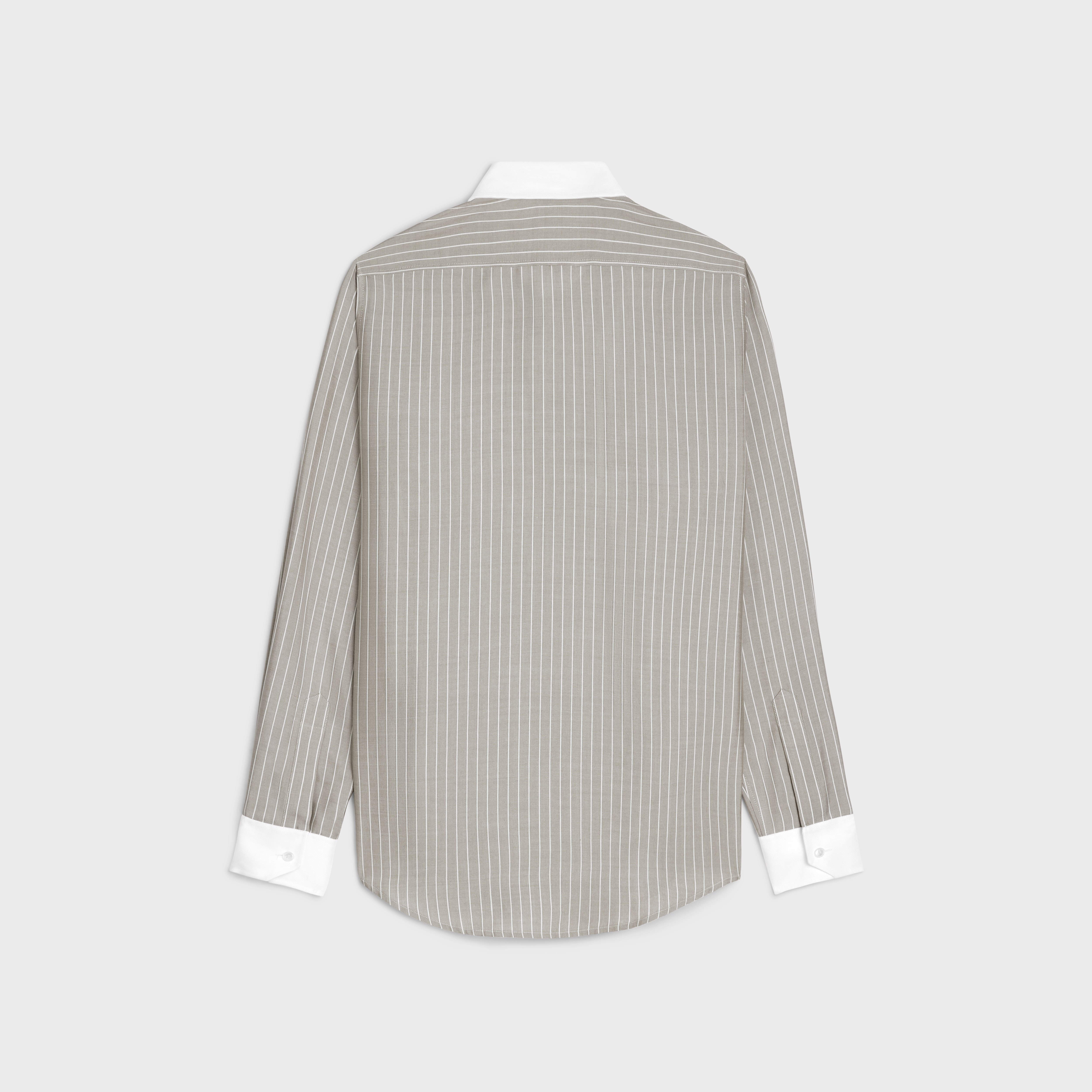 CELINE loose carnaby shirt in striped silk | REVERSIBLE