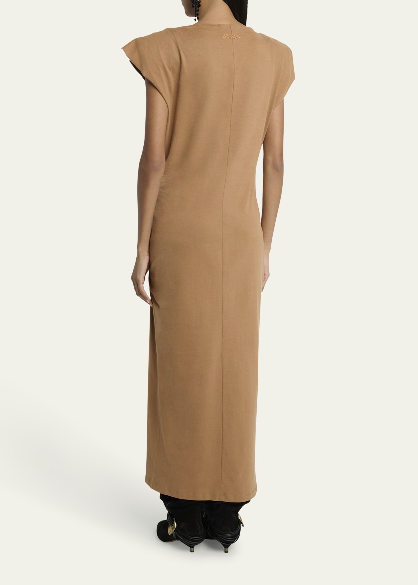 Nadela Ruched Cotton Jersey Dress - 3