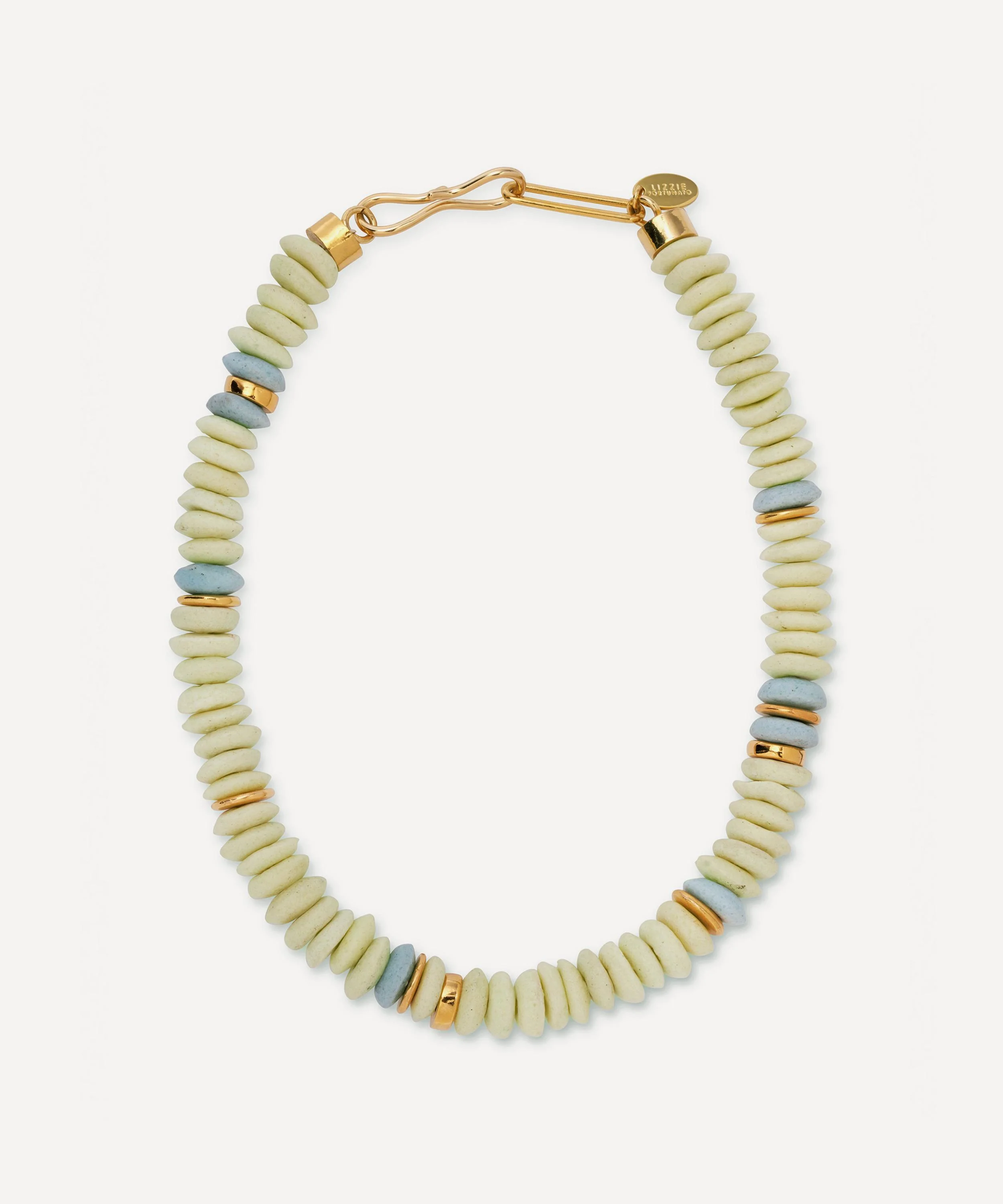 Gold-Plated Laguna Bead Necklace - 1