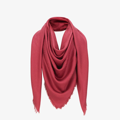 FENDI Red silk and wool shawl outlook