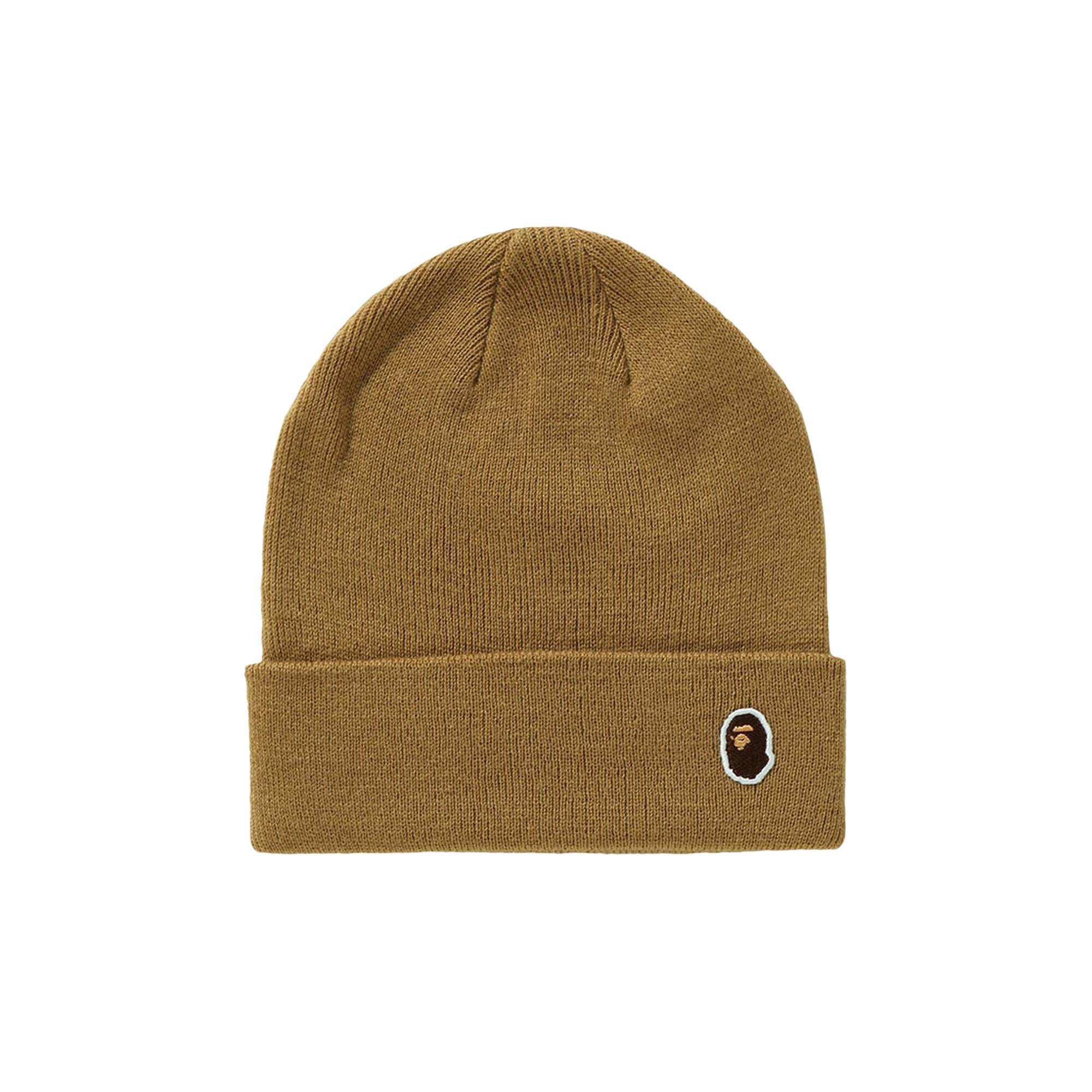 A BATHING APE® BAPE Ape Head One Point Knit Cap 'Olive Drab' | REVERSIBLE
