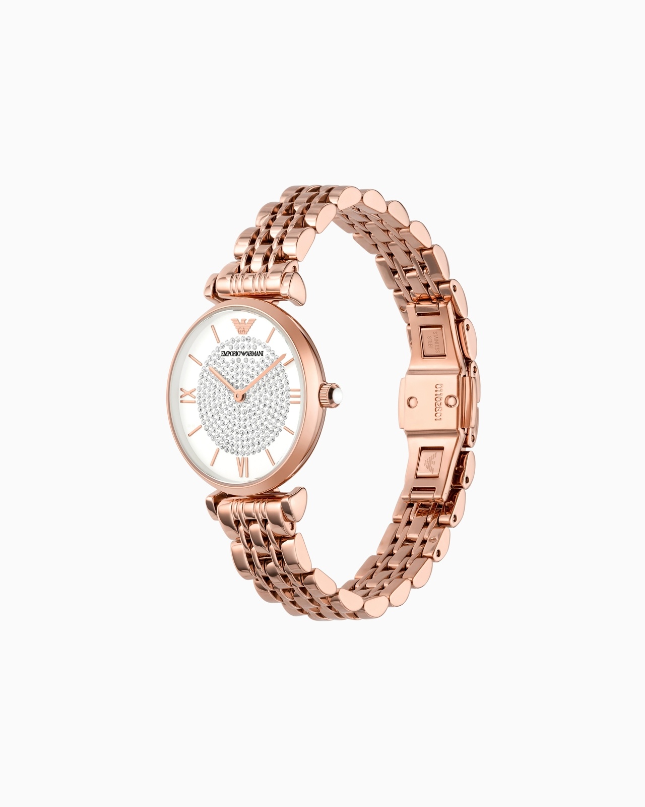 WOMEN'S TWO-HAND ROSE GOLD-TONE STAINLESS STEEL WATCH - 2