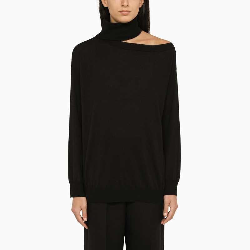 Black cashmere turtleneck - 1