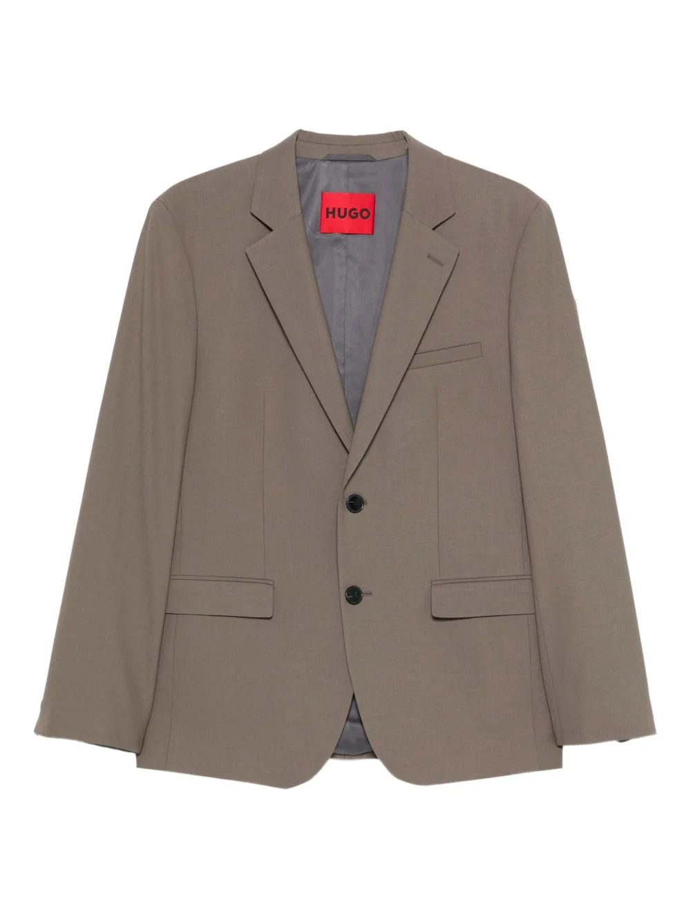 wool blend single-breasted suit - 1