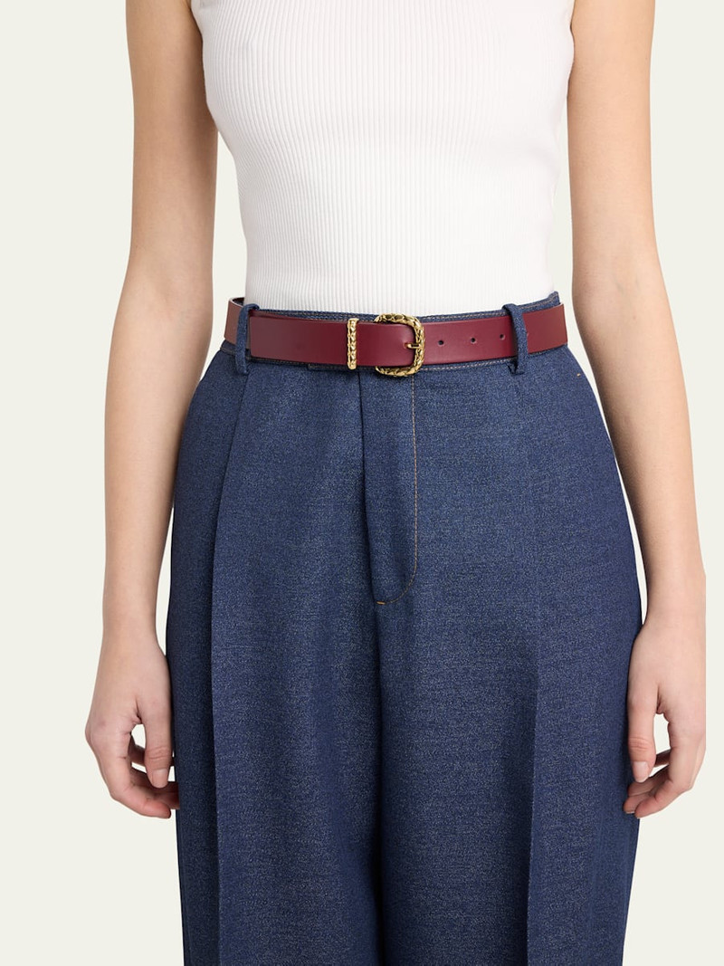 Bottega Veneta Coaxial Leather Belt outlook