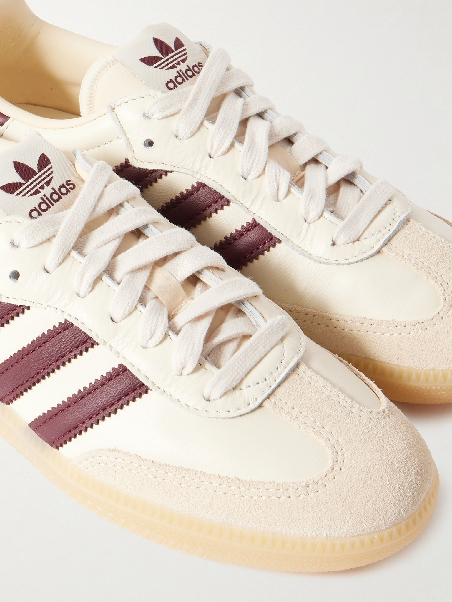 Samba OG leather and suede sneakers Cream - 4