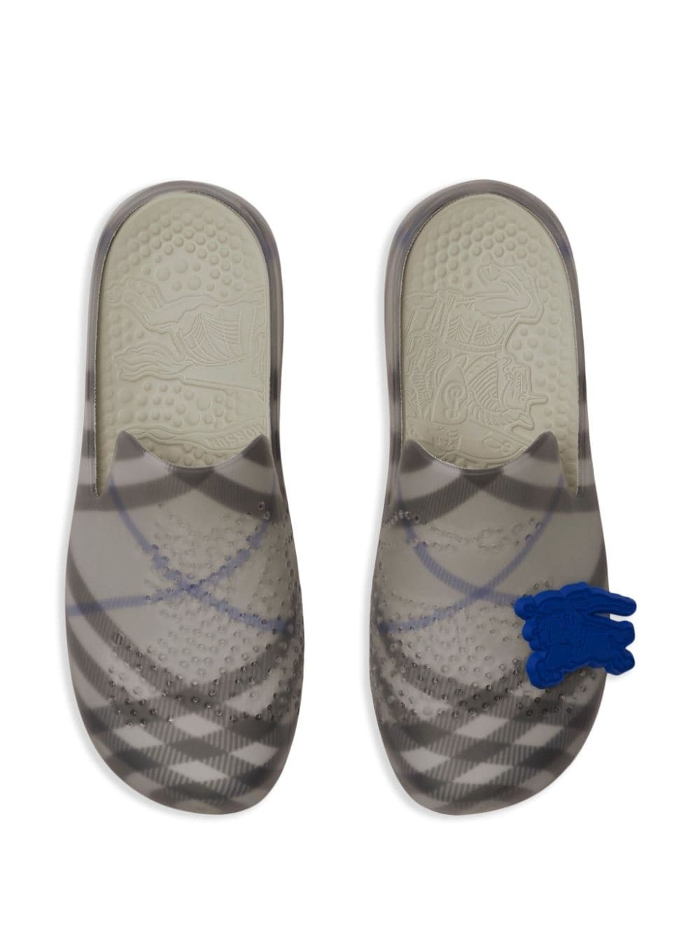 Stingray checked-lining slippers - 4