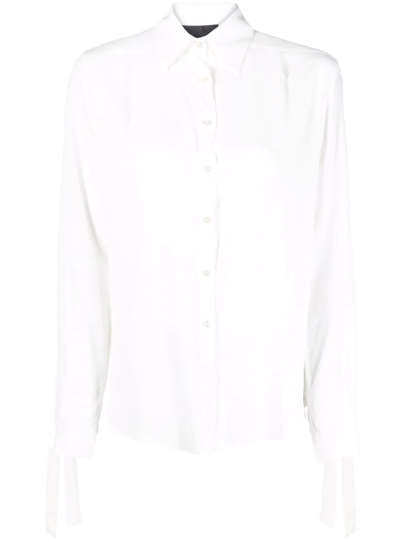 button-down silk shirt 1