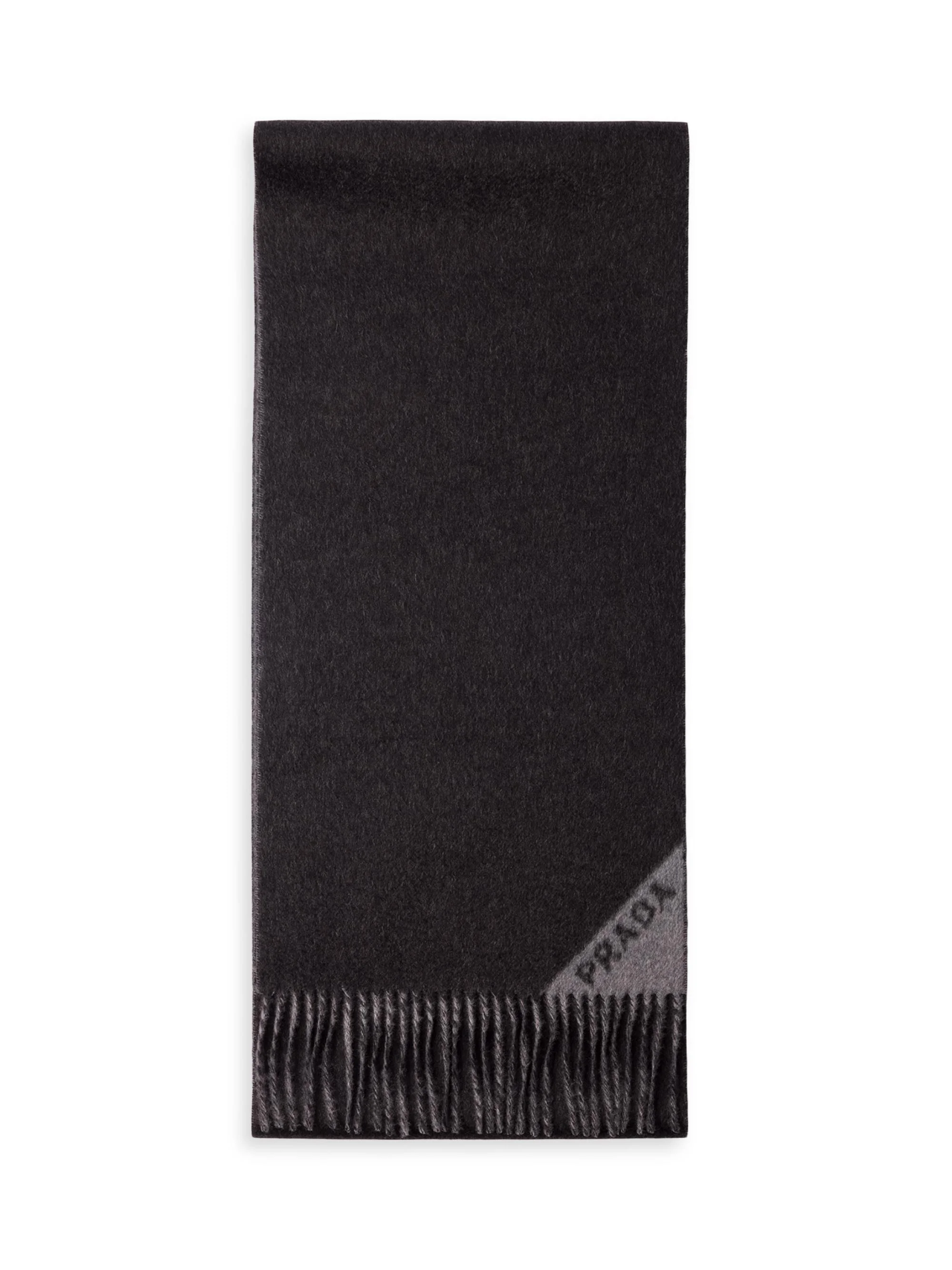 Men's Double Cashmere Scarf - Dark Grey - 1