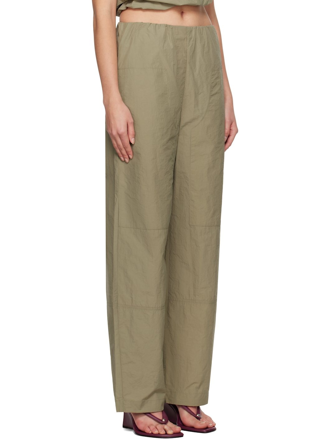 Khaki Cocoon Trousers - 2