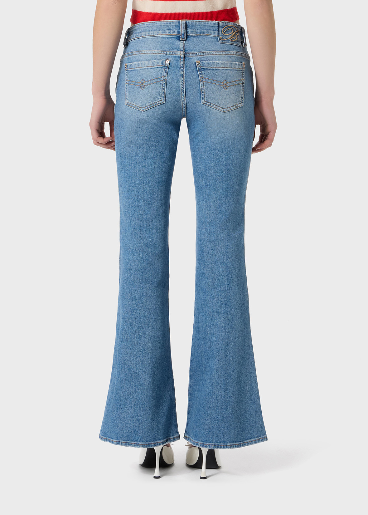 BOOTCUT JEANS IN STONE-WASHED DENIM - 4