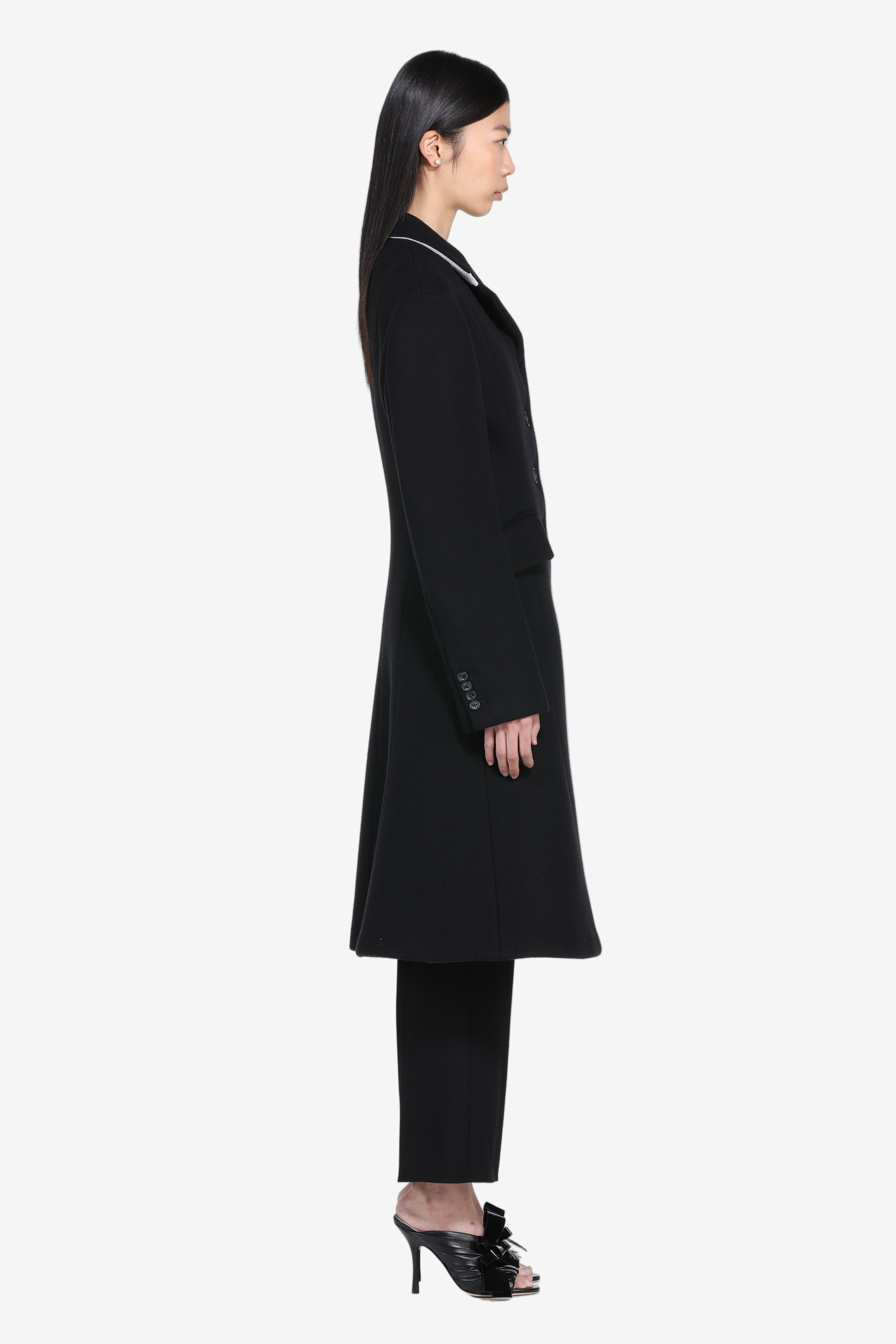 LONG FLARED COAT - 3