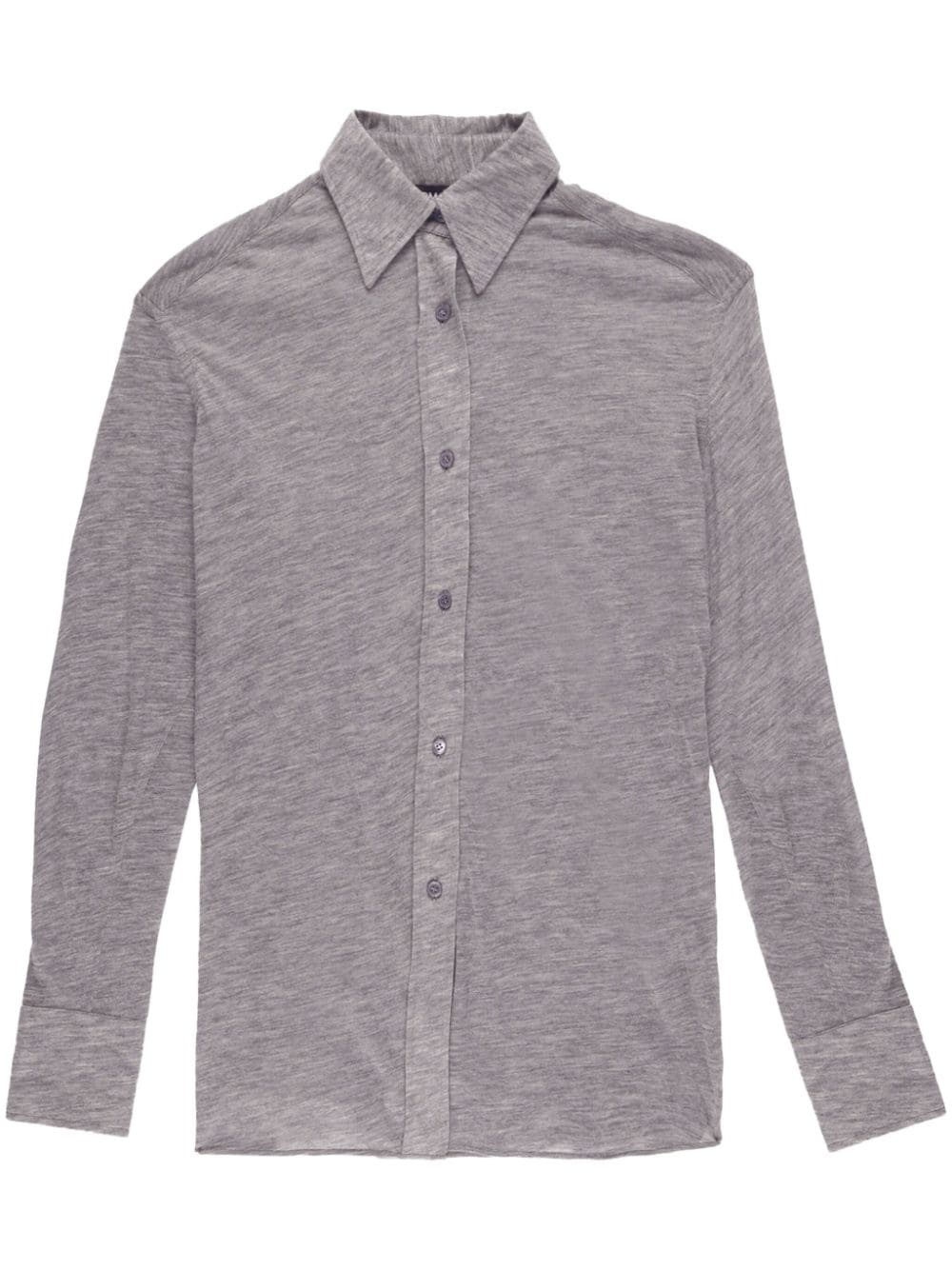 long-sleeve cashmere shirt - 1