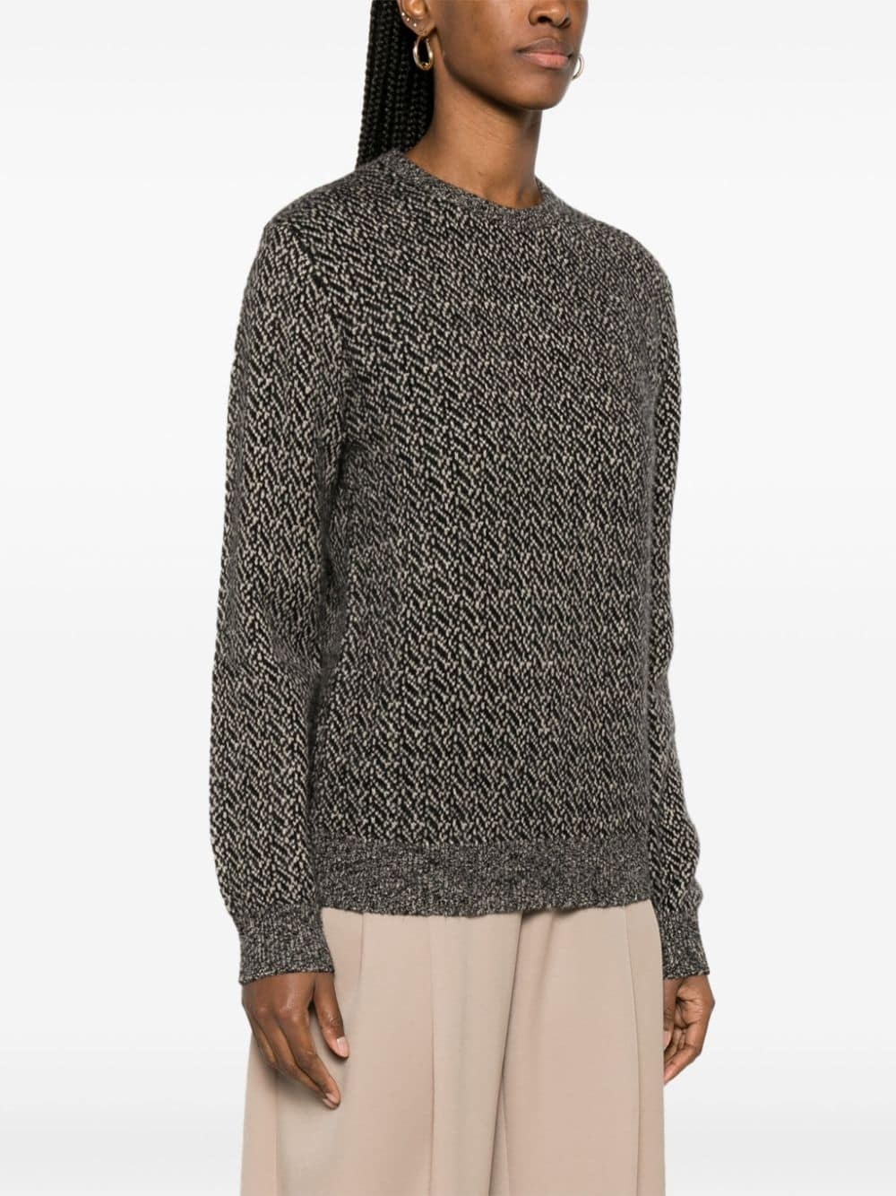 chevron-pattern sweater - 5