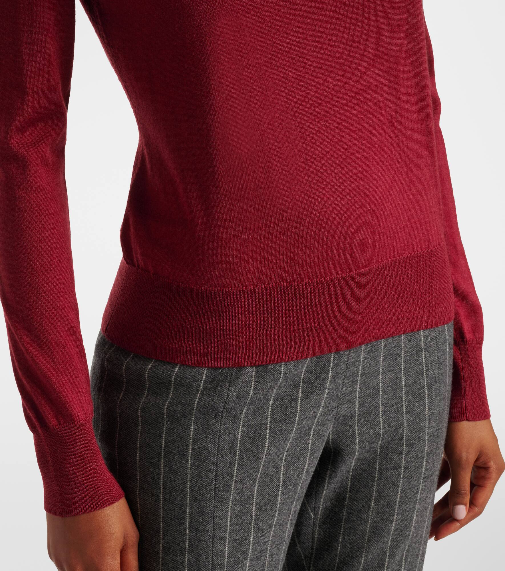 Turtleneck virgin wool and silk sweater - 5
