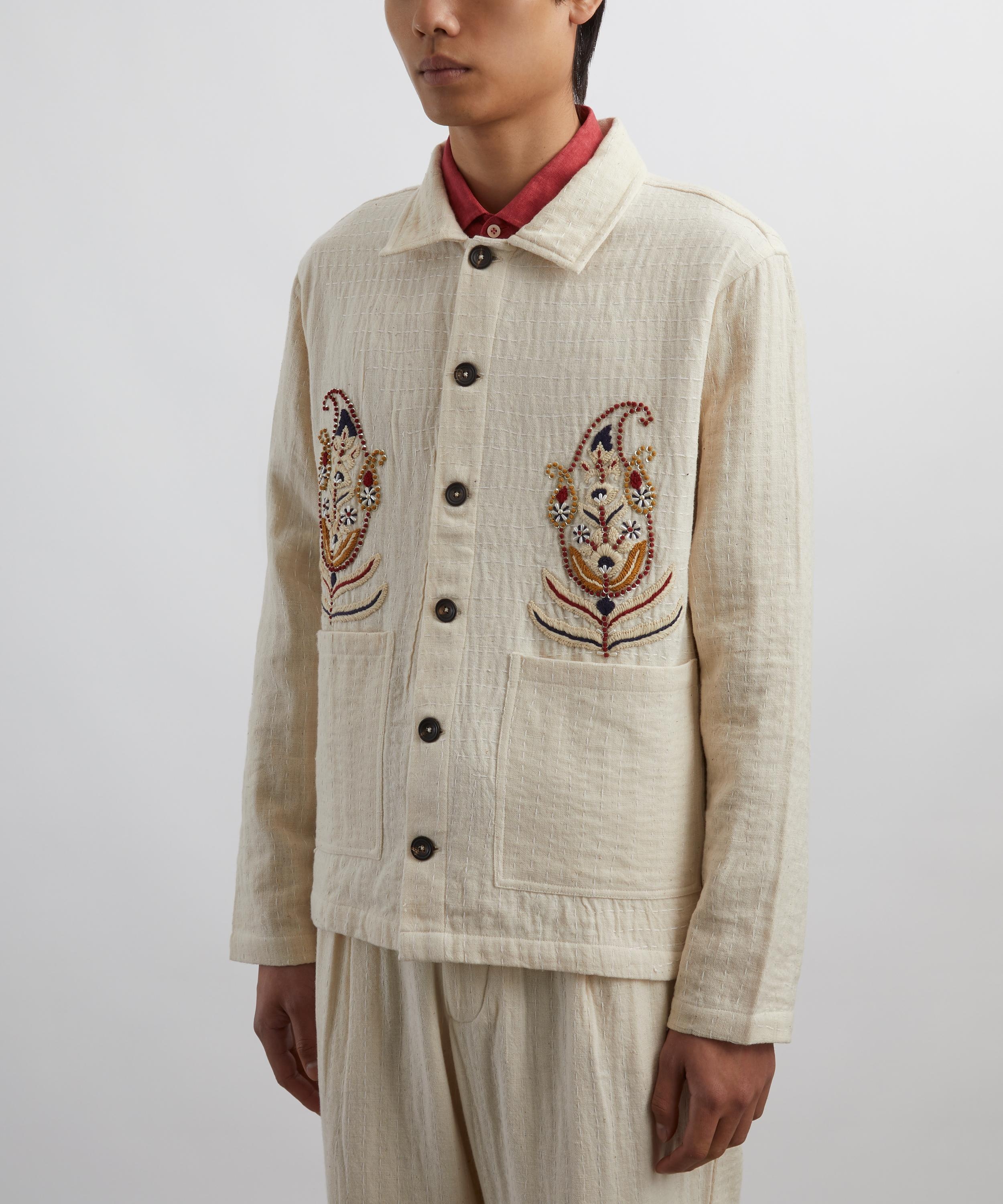 Paisley Embroidered Cropped Jacket - 3