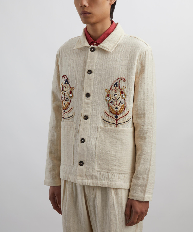 KARTIK RESEARCH Paisley Embroidered Cropped Jacket outlook